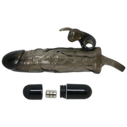 BAILE - BRAVE MAN PENISABDECKUNG MIT KANINCHEN SCHWARZ 16.5 CM – Produktansicht 7