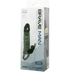 BAILE - BRAVE MAN PENISABDECKUNG MIT KANINCHEN SCHWARZ 16.5 CM – Produktansicht 9