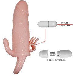 BAILE - BRAVE MAN PENISHÜLLE MIT KLITORIS UND ANALSTIMULATION FLEISCH 16.5 CM – Produktansicht 8