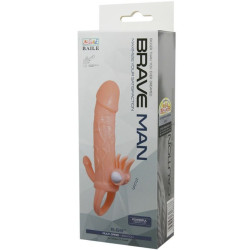 BAILE - BRAVE MAN PENISHÜLLE MIT KLITORIS UND ANALSTIMULATION FLEISCH 16.5 CM – Produktansicht 10