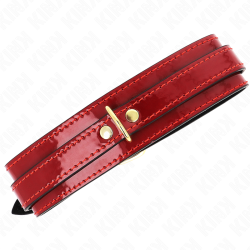 KINK - WEINROTE VERSTELLBARE HALSKETTE MIT GOLDENEN DETAILS 29-42,5 CM X 4 CM – Produktansicht 2