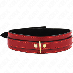 KINK - WEINROTE VERSTELLBARE HALSKETTE MIT GOLDENEN DETAILS 29-42,5 CM X 4 CM – Produktansicht 4