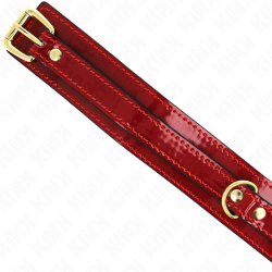 KINK - WEINROTE VERSTELLBARE HALSKETTE MIT GOLDENEN DETAILS 29-42,5 CM X 4 CM – Produktansicht 5