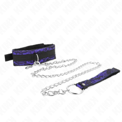 KINK - KURZE HALSKETTE AUS SAMTSPITZE MIT GÜRTEL 105 CM MIT NYLONBESATZ 44 X 5,5 CM – Produktansicht 3