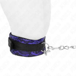 KINK - KURZE HALSKETTE AUS SAMTSPITZE MIT GÜRTEL 105 CM MIT NYLONBESATZ 44 X 5,5 CM – Produktansicht 4