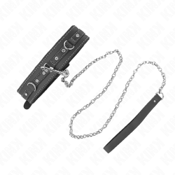 KINK - PVC LEDER HALSKETTE MIT GÜRTEL 105 CM STRASS NIETE 41,5 X 4 CM – Produktansicht 2