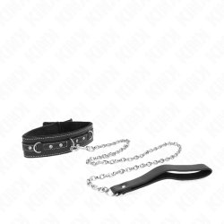 KINK - PVC LEDER HALSKETTE MIT GÜRTEL 105 CM STRASS NIETE 41,5 X 4 CM – Produktansicht 3