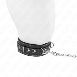 KINK - PVC LEDER HALSKETTE MIT GÜRTEL 105 CM STRASS NIETE 41,5 X 4 CM – Produktansicht 4