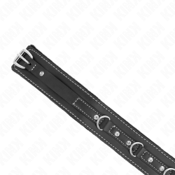 KINK - PVC LEDER HALSKETTE MIT GÜRTEL 105 CM STRASS NIETE 41,5 X 4 CM – Produktansicht 5