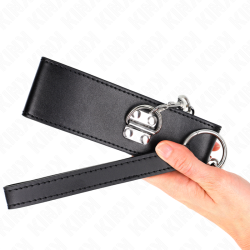 KINK - HALSKETTE MIT GÜRTEL 65 CM MIT BREITEM SCHWARZEN RIEMEN VERSTELLBAR 33,5-41 CM X 5 CM – Produktansicht 5