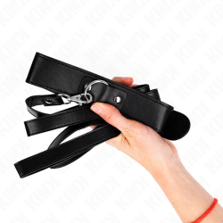 KINK - HALSKETTE MIT GÜRTEL 116 CM SCHWARZ GURT VERSTELLBAR 32-50 CM X 8 CM – Produktansicht 4