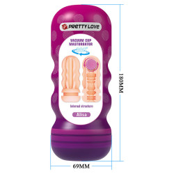 PRETTY LOVE - VAGINAL-GLÄTTUNGSMASTURBATOR MIT SAUGAUFGUSS UND INNENSTRUKTUREN – Produktansicht 6