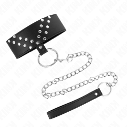 KINK - HALSKETTE MIT GÜRTEL 65 CM MIT V-NIETE VERSTELLBAR 36-43 CM X 5 CM – Produktansicht 2