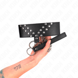 KINK - HALSKETTE MIT GÜRTEL 65 CM MIT V-NIETE VERSTELLBAR 36-43 CM X 5 CM – Produktansicht 4