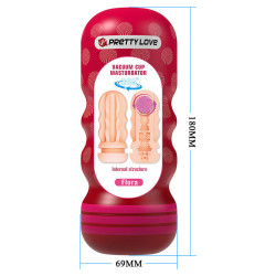 PRETTY LOVE - FLORA VAGINA MASTURBATOR MIT SAUGAUFGANG UND INNENSTRUKTUREN – Produktansicht 6