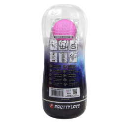 PRETTY LOVE - 360º STRUKTURIERTER MASTURBATIONSBECHER, TRANSPARENT – Produktansicht 4