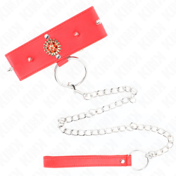 KINK - ROTE DIAMANTKETTE MIT GÜRTEL 65 CM VERSTELLBAR 35-51 CM X 7 CM – Produktansicht 2