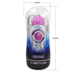 PRETTY LOVE - 360º STRUKTURIERTER MASTURBATIONSBECHER, TRANSPARENT – Produktansicht 8