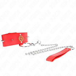 KINK - ROTE DIAMANTKETTE MIT GÜRTEL 65 CM VERSTELLBAR 35-51 CM X 7 CM – Produktansicht 3