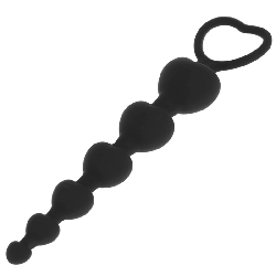 BLACK&SILVER - MILA ANAL-HERZKETTE 18 CM – Produktansicht 2