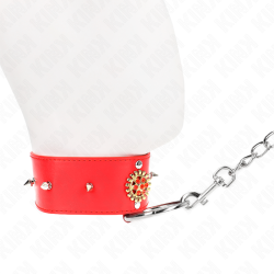 KINK - ROTE DIAMANTKETTE MIT GÜRTEL 65 CM VERSTELLBAR 35-51 CM X 7 CM – Produktansicht 4