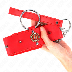 KINK - ROTE DIAMANTKETTE MIT GÜRTEL 65 CM VERSTELLBAR 35-51 CM X 7 CM – Produktansicht 5
