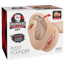 PDX PLUS – REALISTISCHER VAGINA-PUSSY-POOUNDER-SQUEEZE-STROKER 18 CM – Produktansicht 7