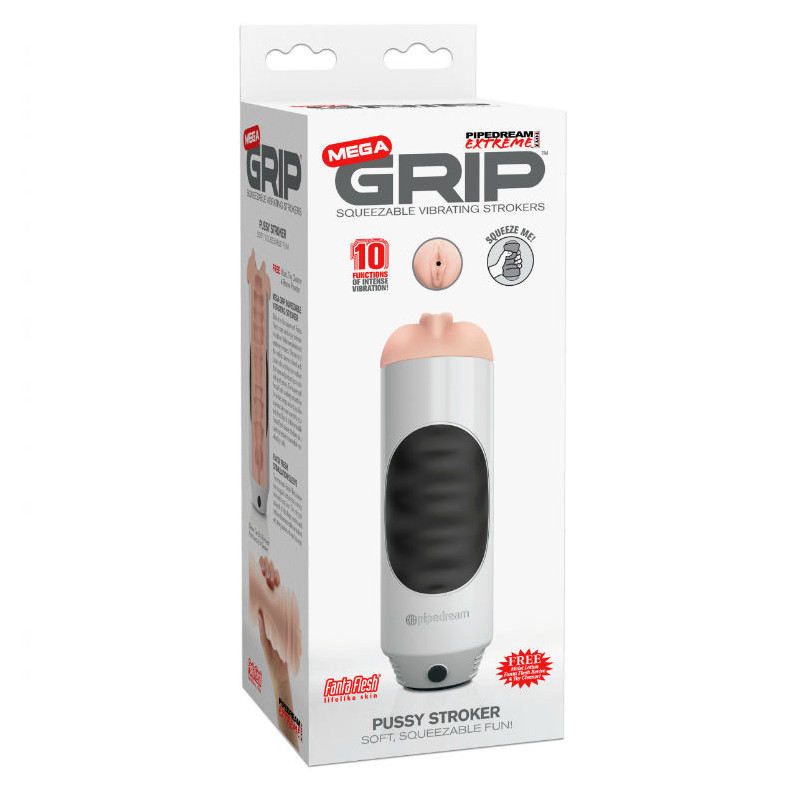 EXTREME TOYZ - PIPEDREAM MEGA GRIP VAGINA MASTURBATOR VIBRATOR