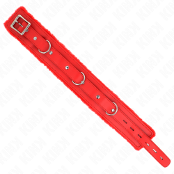 KINK - HALSBAND MIT LEINE 65 CM MIT EINSCHRÄNKUNGEN ROT 36-42 CM X 5,5 CM – Produktansicht 6