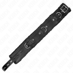 KINK - HALSBAND MIT LEINE 65 CM MIT EINSCHRÄNKUNGEN SCHWARZ 36-42 CM X 5,5 CM – Produktansicht 6