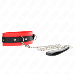 KINK - HALSBAND MIT GÜRTEL 65 CM MIT RIEMEN ROT 54 X 4,5 CM – Produktansicht 3
