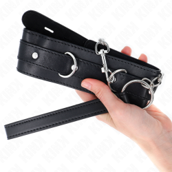 KINK - HALSBAND MIT GÜRTEL 65 CM MIT RIEMEN SCHWARZ 54 X 4,5 CM – Produktansicht 4