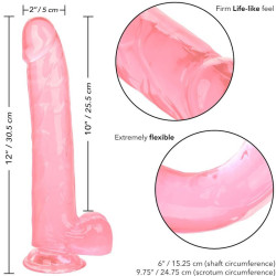 CALEXOTICS - GRÖSSE KÖNIGIN-DILDO ROSA 25.5 CM – Produktansicht 6
