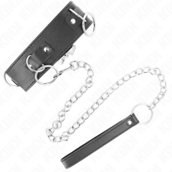 KINK - HALSKETTE MIT LEINE 65 CM 3 RING MODELL 2 VERSTELLBAR 36-43 CM X 5 CM – Produktansicht 2