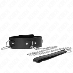 KINK - HALSKETTE MIT LEINE 65 CM 3 RING MODELL 2 VERSTELLBAR 36-43 CM X 5 CM – Produktansicht 3