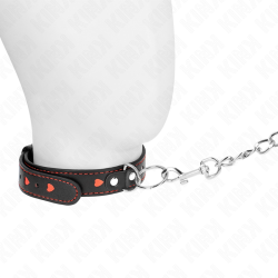 KINK - HALSKETTE MIT BAND 65 CM HERZDETAILS 52,5 X 2,5 CM – Produktansicht 2