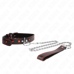 KINK - HALSKETTE MIT BAND 65 CM HERZDETAILS 52,5 X 2,5 CM – Produktansicht 3