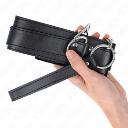 KINK - HALSKETTE MIT RIEMEN 65 CM SILBER SCHNALLEN VERSTELLBAR 33-46 CM X 5,5 CM – Produktansicht 5