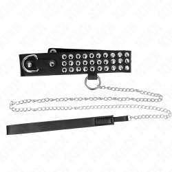 KINK - HALSKETTE MIT BAND 65 CM GLÄNZEND VERSTELLBAR 37-42 CM X 5,3 CM – Produktansicht 2