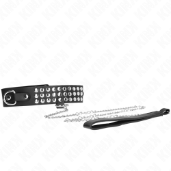 KINK - HALSKETTE MIT BAND 65 CM GLÄNZEND VERSTELLBAR 37-42 CM X 5,3 CM – Produktansicht 4