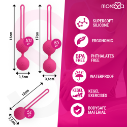 MORESSA - OSIAN SET PREMIUM SILIKON ROSA (Osian One - 51 g | Osian Two - 101 g | Osian Three 85 g) – Produktansicht 4