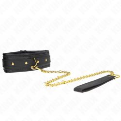 KINK - HALSKETTE MIT SCHWAMMKUNSTLEDERBAND MODELL 1 VERSTELLBAR 37-54 CM X 3 CM – Produktansicht 2