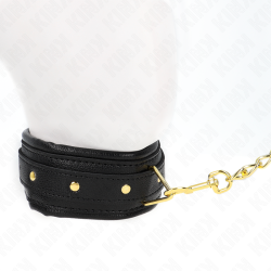 KINK - HALSKETTE MIT SCHWAMMKUNSTLEDERBAND MODELL 1 VERSTELLBAR 37-54 CM X 3 CM – Produktansicht 4