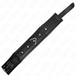 KINK - HALSKETTE MIT SCHWAMMKUNSTLEDERBAND MODELL 1 VERSTELLBAR 37-54 CM X 3 CM – Produktansicht 6