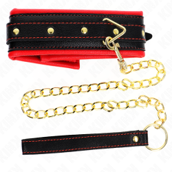 KINK - HALSKETTE MIT SCHWAMMKUNSTLEDERBAND MODELL 2 VERSTELLBAR 37-54 CM X 3 CM – Produktansicht 2