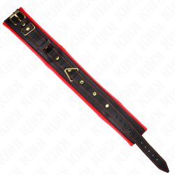 KINK - HALSKETTE MIT SCHWAMMKUNSTLEDERBAND MODELL 2 VERSTELLBAR 37-54 CM X 3 CM – Produktansicht 6