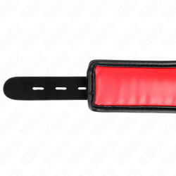 KINK - HALSKETTE MIT SCHWAMMKUNSTLEDERBAND MODELL 3 VERSTELLBAR 37-54 CM X 3 CM – Produktansicht 6