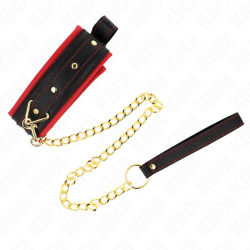 KINK - HALSBAND MIT LEINE AUS EINFACHER STOFF, VERSTELLBAR 33-48 CM X 5,7 CM – Produktansicht 2