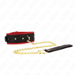 KINK - HALSBAND MIT LEINE AUS EINFACHER STOFF, VERSTELLBAR 33-48 CM X 5,7 CM – Produktansicht 4