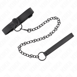 KINK - HALSBAND MIT DUNKLER LEINE 65 CM VERSTELLBAR 37-54 CM X 3 CM – Produktansicht 2